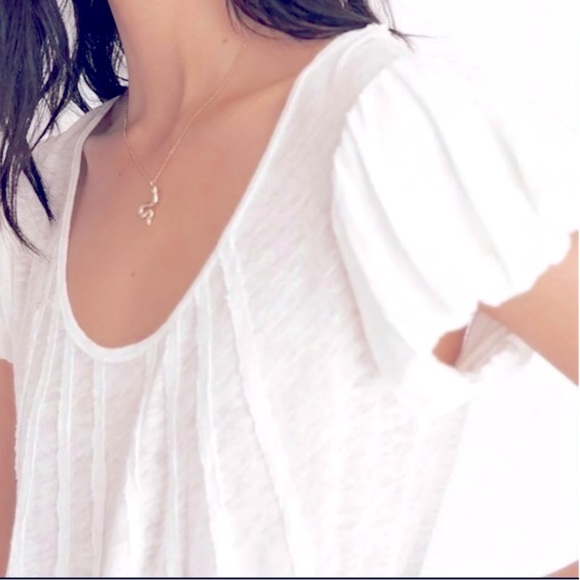 Free People Star Top Long Line Bubble Sleeve - Picture 3 of 6